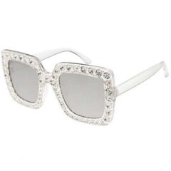 Square Crystal Bling Rim Women's Glasses