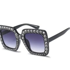 Square Crystal Bling Rim Women's Glasses