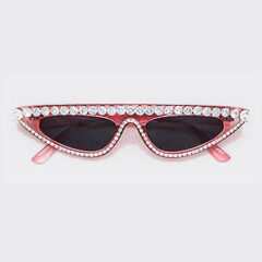 Retro 80's Bling Skinny Cat Eye Sunglasses