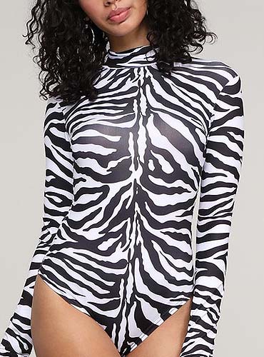 Zebra Uni-body Top