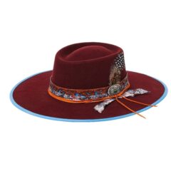 The Boheme Gambler Hat – Bordeaux Dream