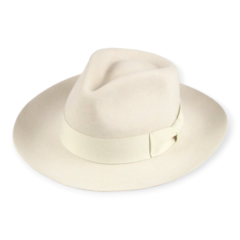 Premium Soft Wool Felt Fedora with Inner String - Cream