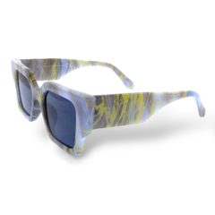 Women's High Fashion Rimmed Square Sunglasses - Choice of Black, Marble, Tortoise