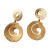 Double Spiral Metal Drop Earrings