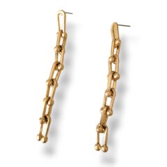 U Link Dangle 7 Chain Linked Earrings