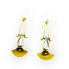 Handmade Turkish Antique Brass Plated Pewter Drop Earrings